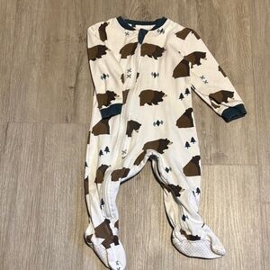 Zippy Jamz Bear Print Kids One Piece Pajama